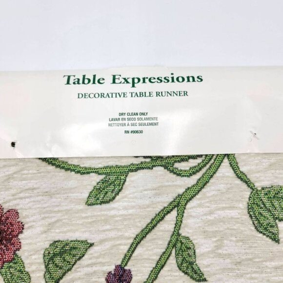 Table Expressions Mariposa Runner Flower Butterfly Spring Decor 13" x 72" NWT - Picture 4 of 5